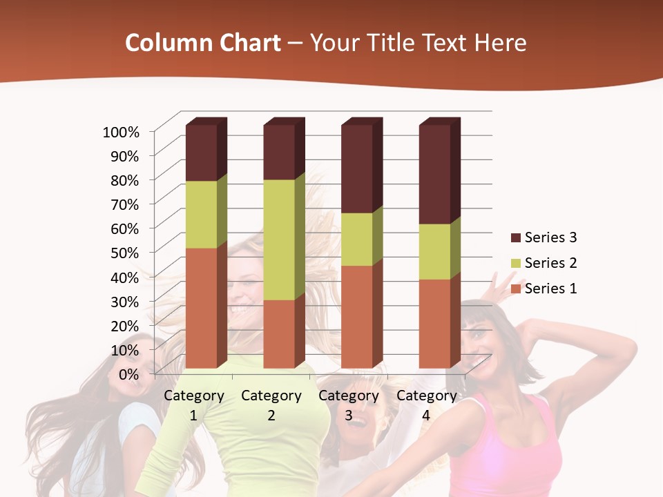 Group Tempting Blonde PowerPoint Template