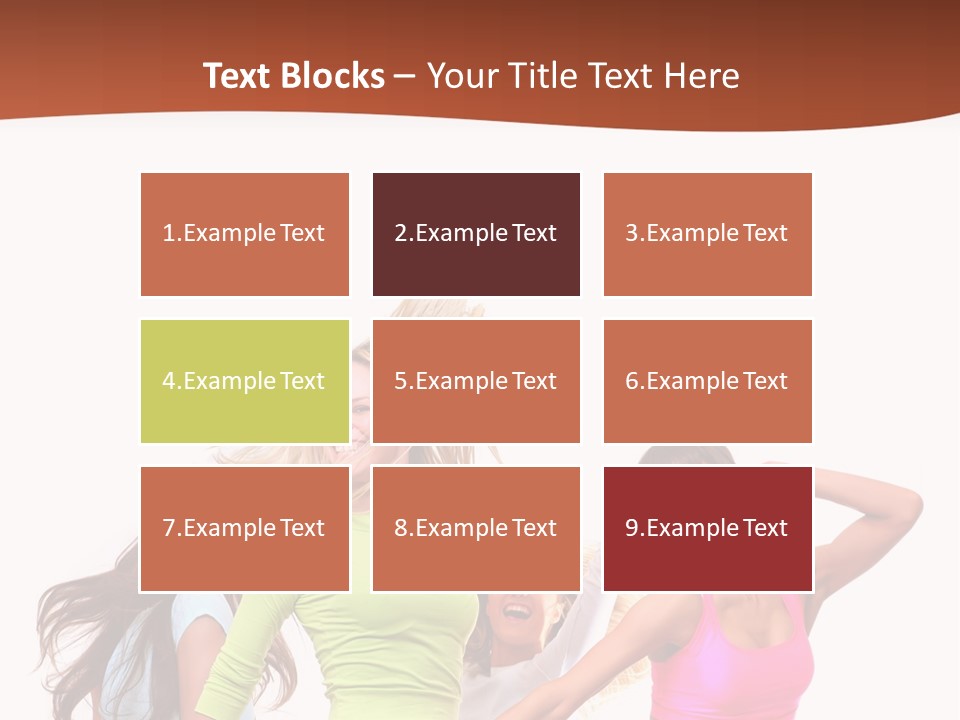 Group Tempting Blonde PowerPoint Template