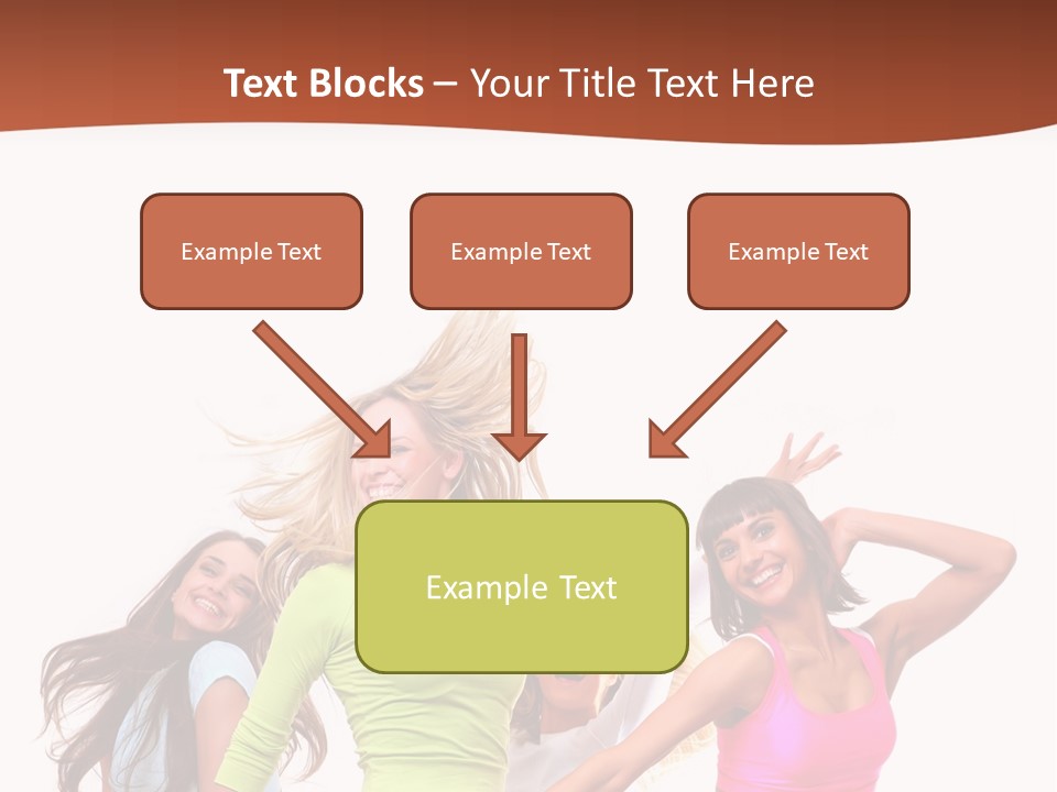Group Tempting Blonde PowerPoint Template