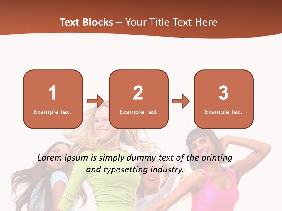 Group Tempting Blonde PowerPoint Template
