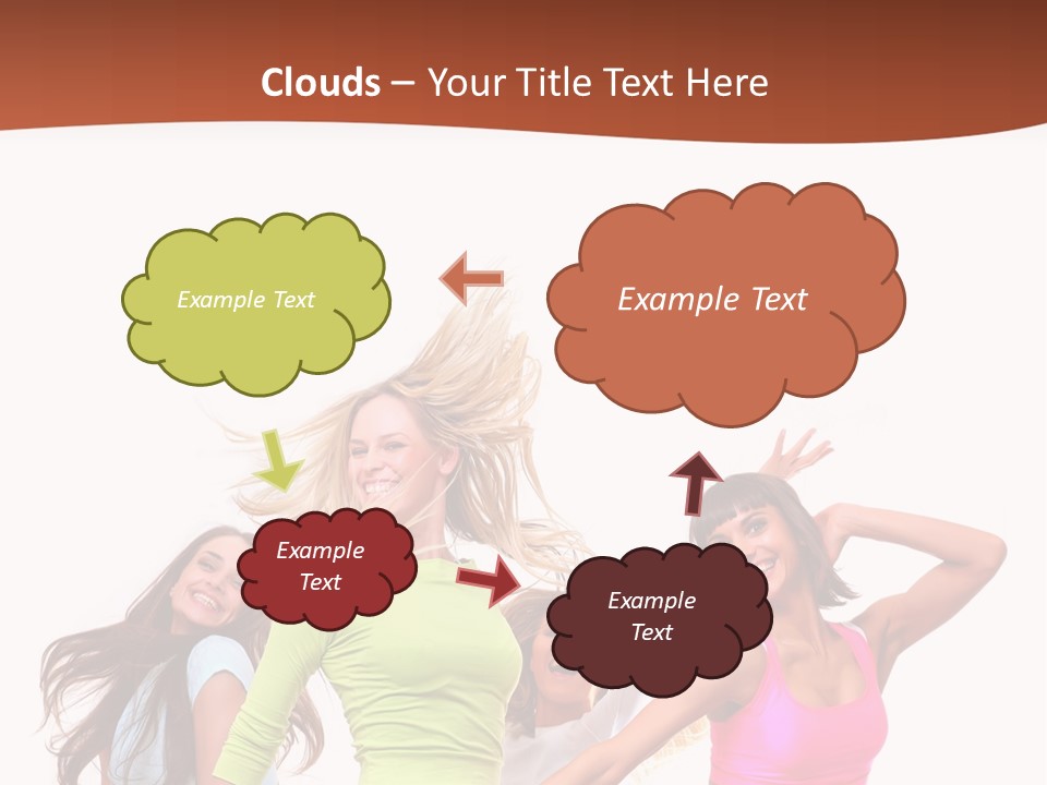 Group Tempting Blonde PowerPoint Template