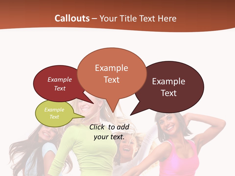 Group Tempting Blonde PowerPoint Template