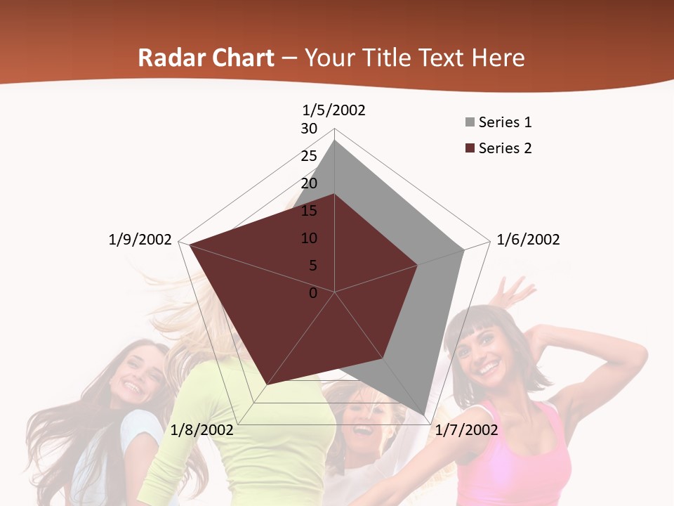 Group Tempting Blonde PowerPoint Template