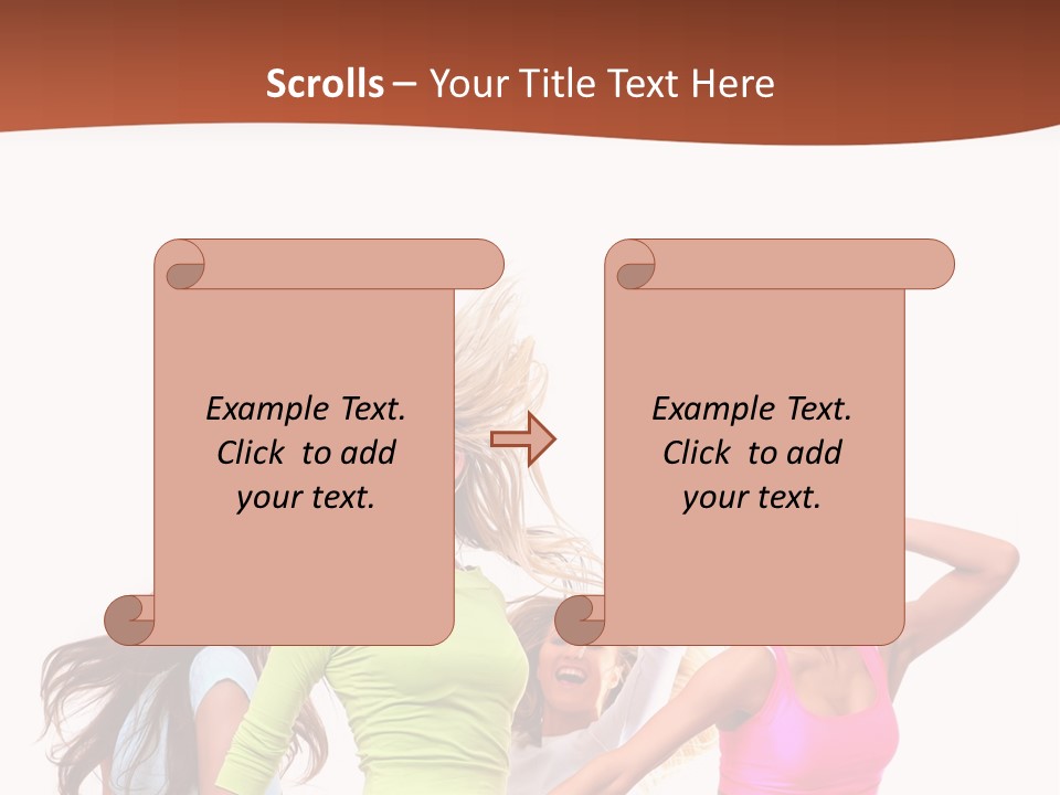 Group Tempting Blonde PowerPoint Template
