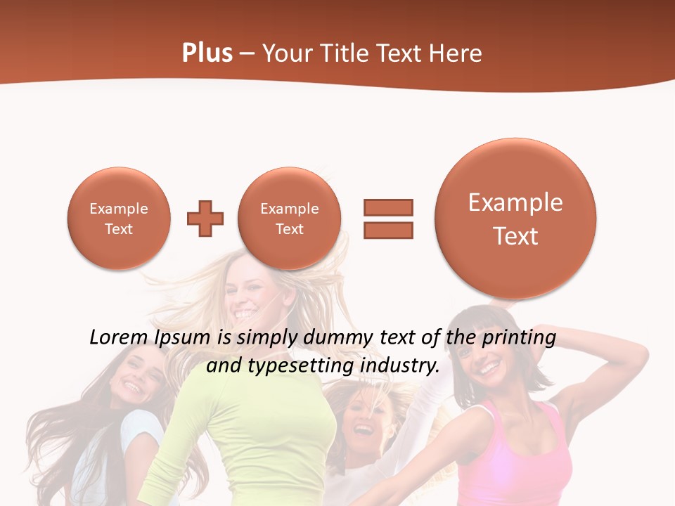 Group Tempting Blonde PowerPoint Template