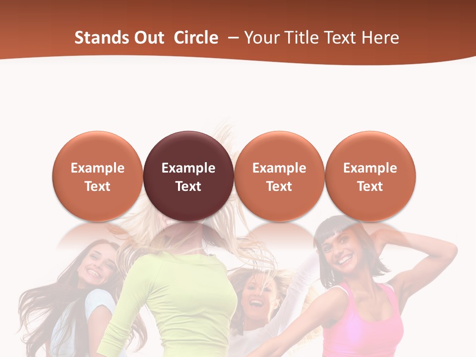 Group Tempting Blonde PowerPoint Template