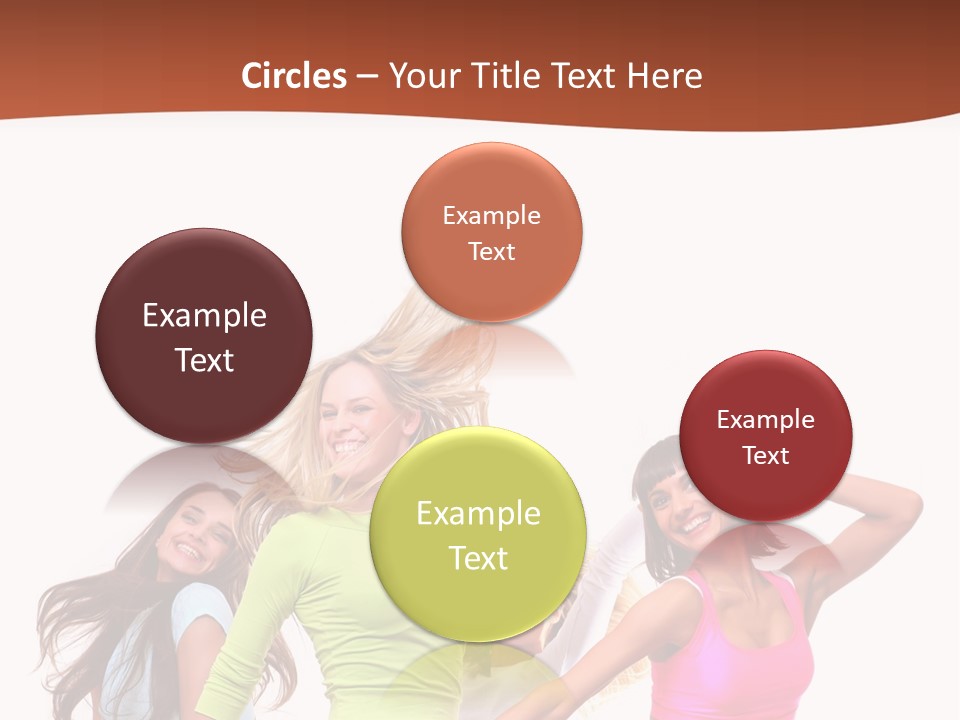 Group Tempting Blonde PowerPoint Template
