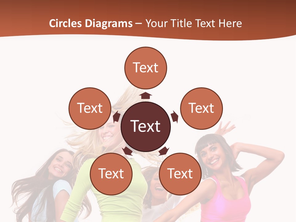 Group Tempting Blonde PowerPoint Template