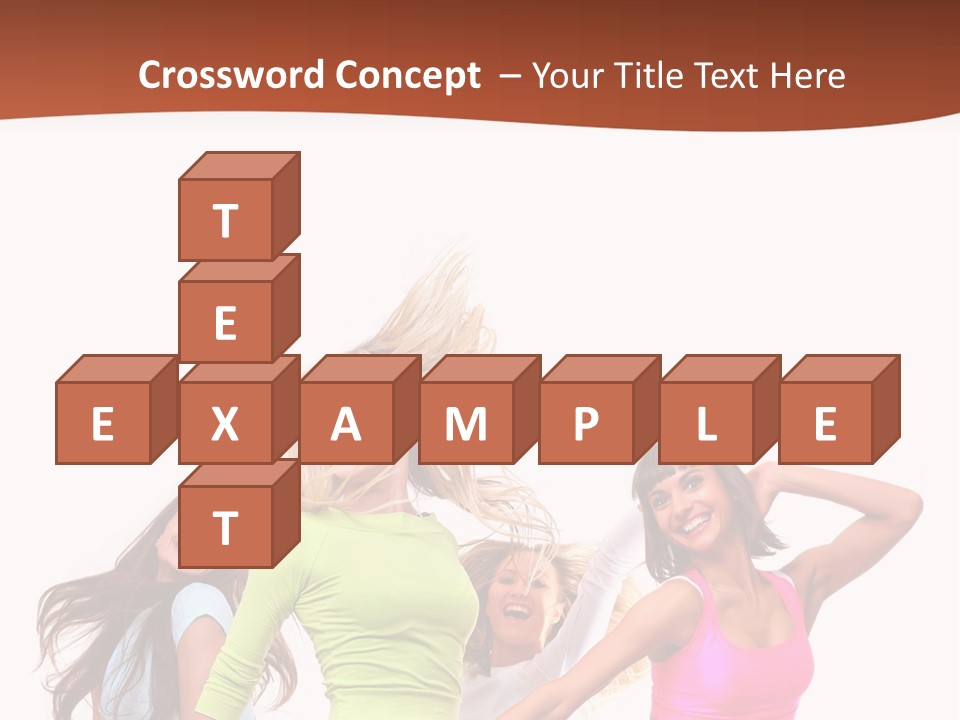 Group Tempting Blonde PowerPoint Template