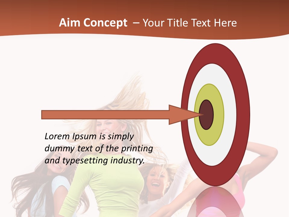 Group Tempting Blonde PowerPoint Template