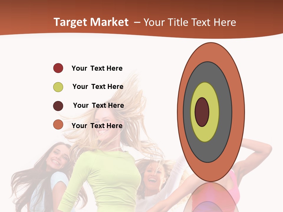 Group Tempting Blonde PowerPoint Template