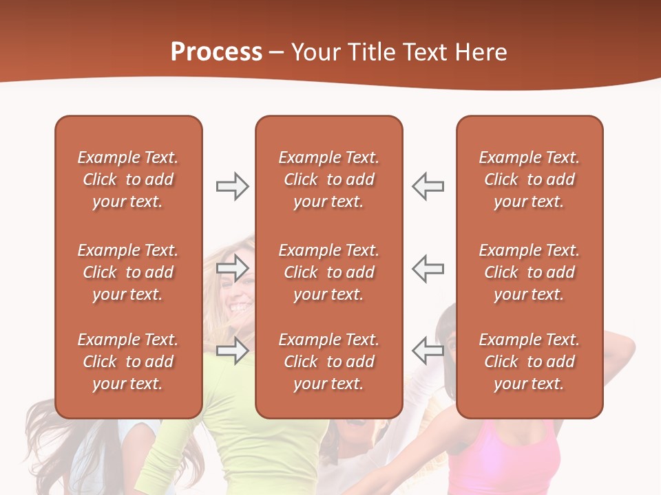 Group Tempting Blonde PowerPoint Template