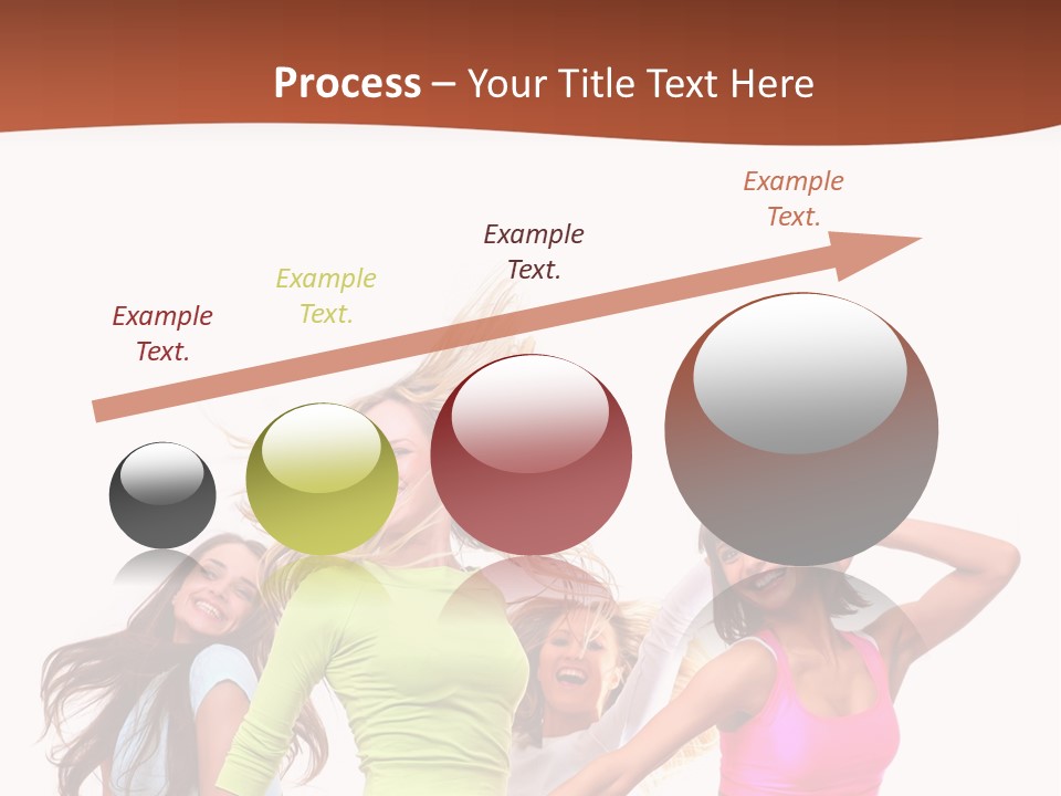 Group Tempting Blonde PowerPoint Template