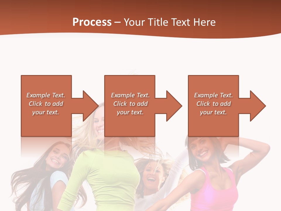 Group Tempting Blonde PowerPoint Template
