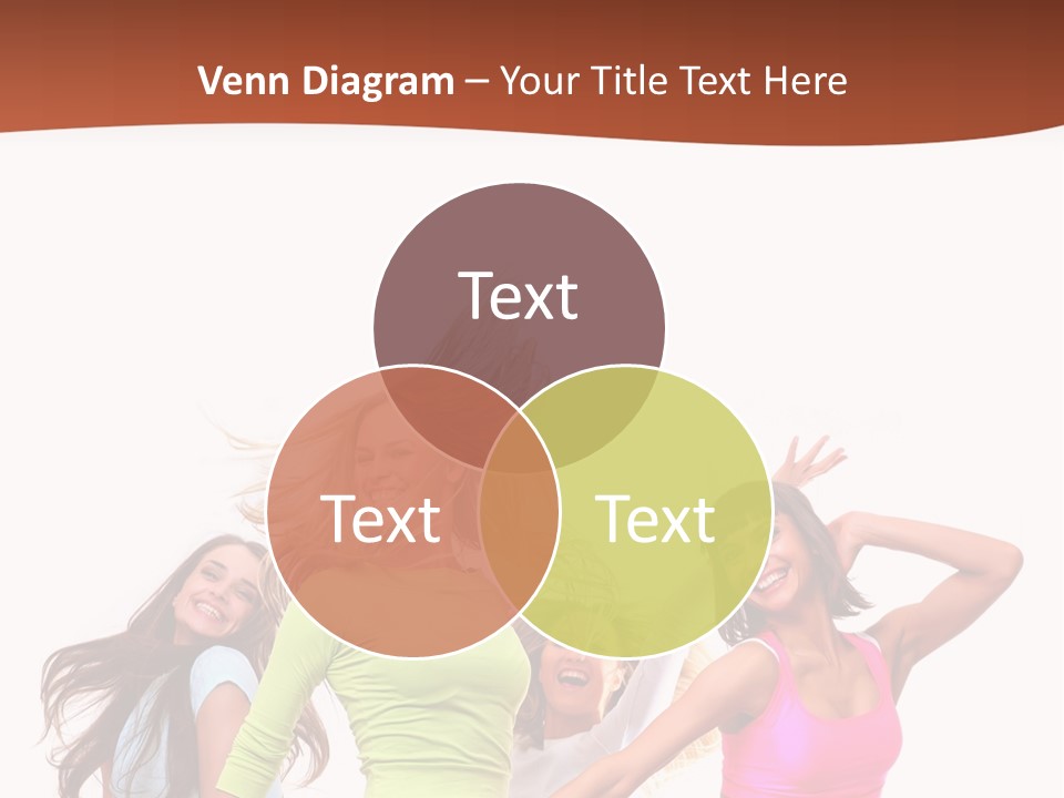 Group Tempting Blonde PowerPoint Template