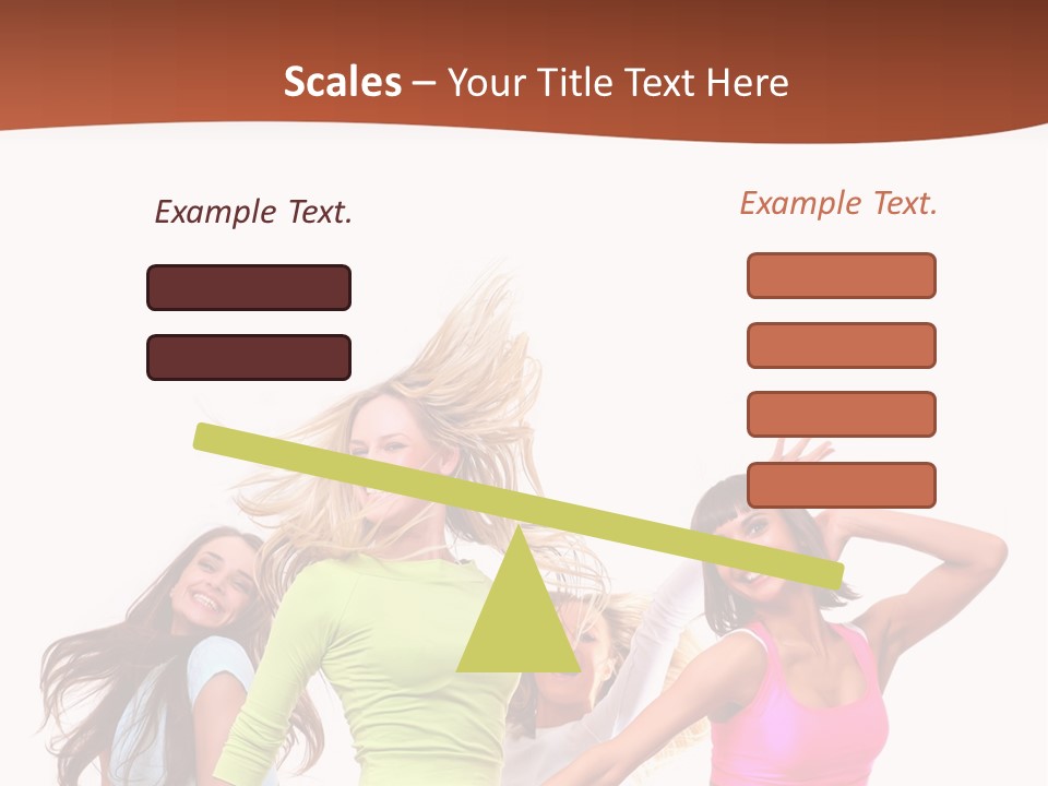 Group Tempting Blonde PowerPoint Template