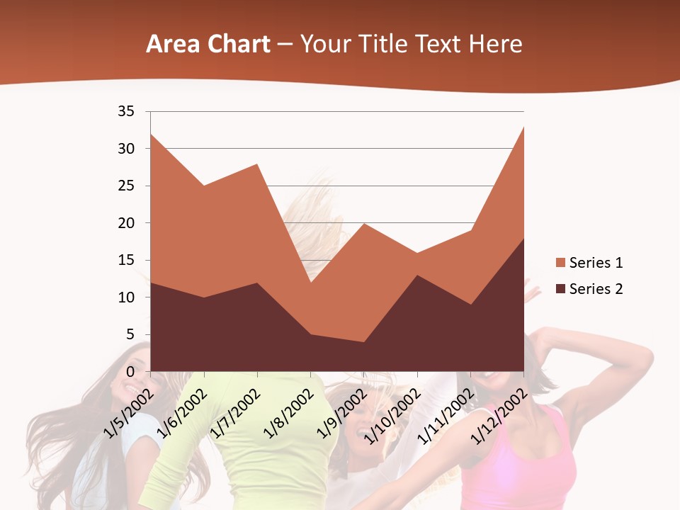 Group Tempting Blonde PowerPoint Template