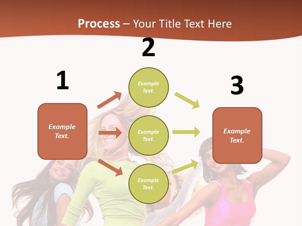 Group Tempting Blonde PowerPoint Template