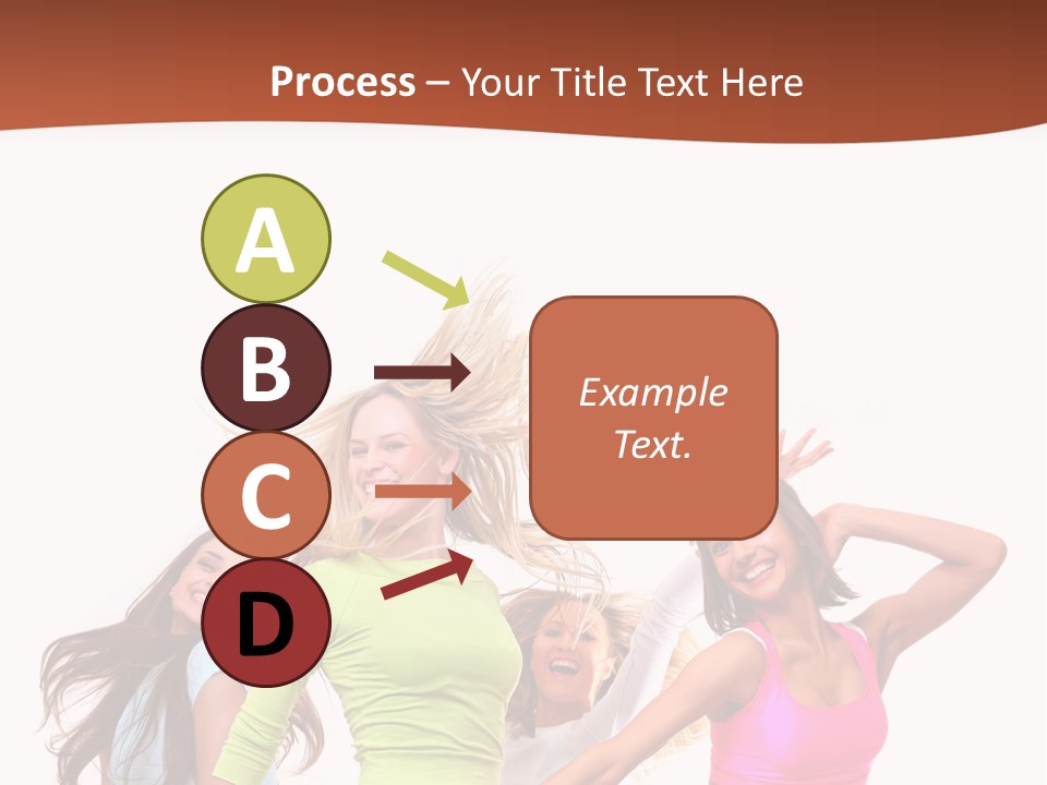 Group Tempting Blonde PowerPoint Template