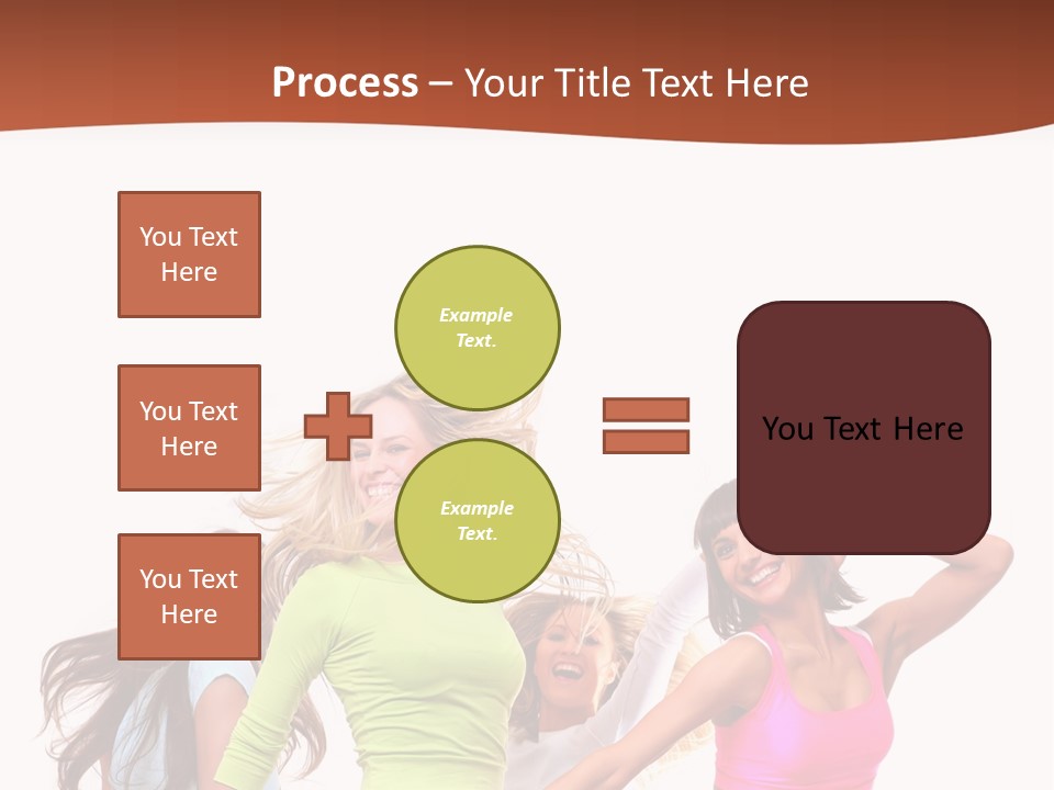 Group Tempting Blonde PowerPoint Template