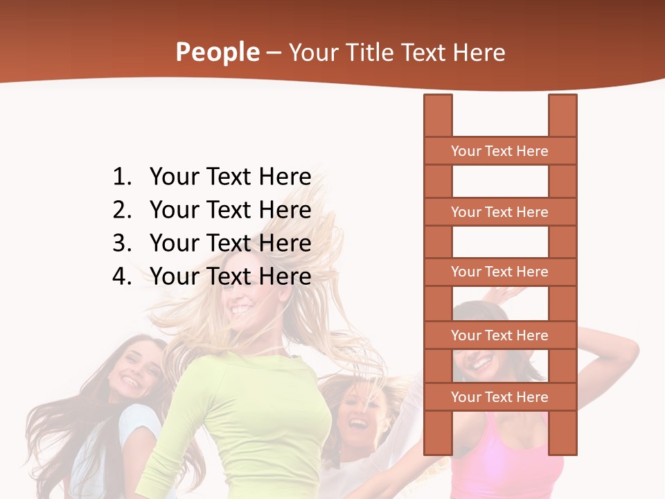 Group Tempting Blonde PowerPoint Template