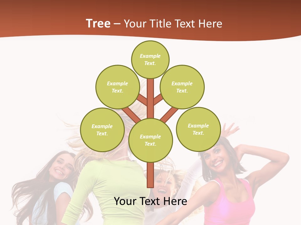 Group Tempting Blonde PowerPoint Template