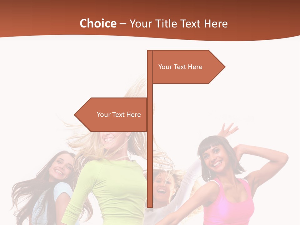 Group Tempting Blonde PowerPoint Template
