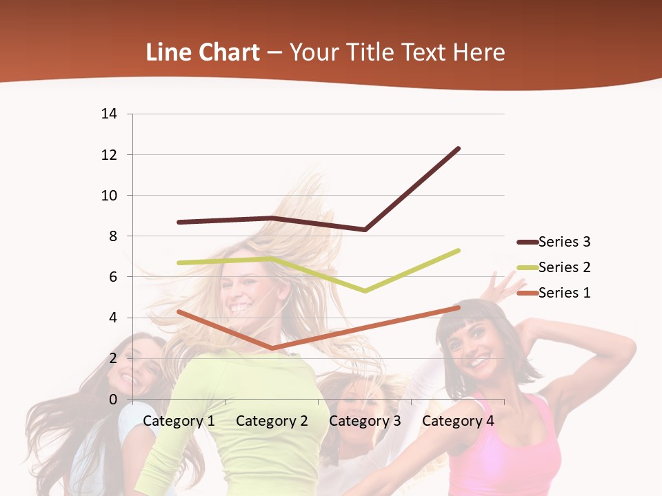 Group Tempting Blonde PowerPoint Template