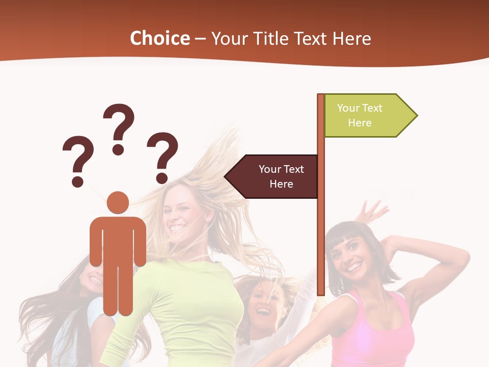 Group Tempting Blonde PowerPoint Template