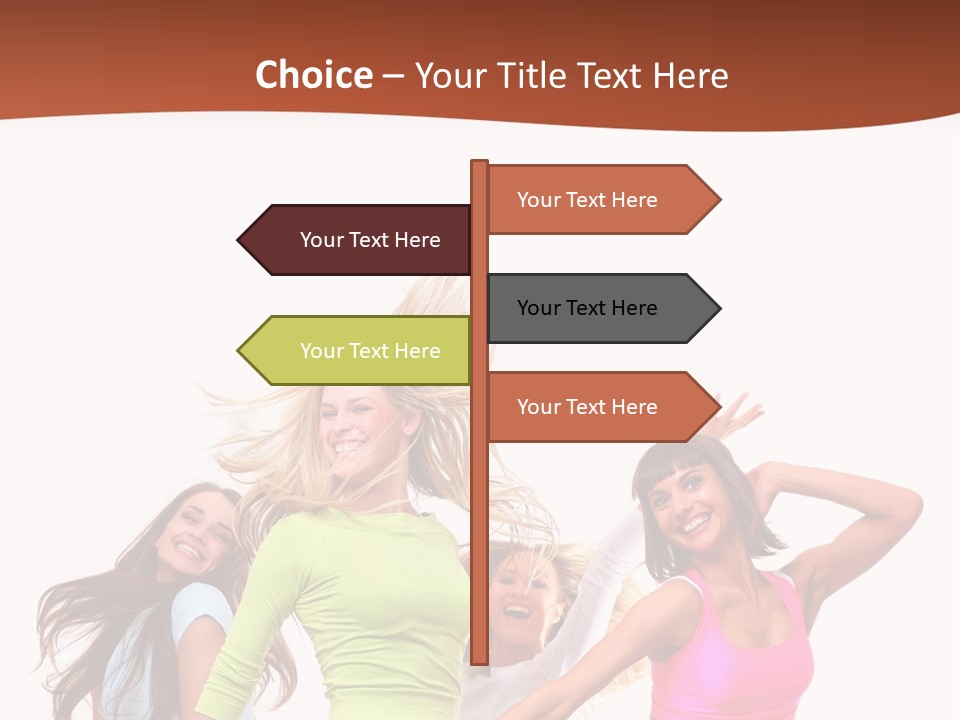 Group Tempting Blonde PowerPoint Template