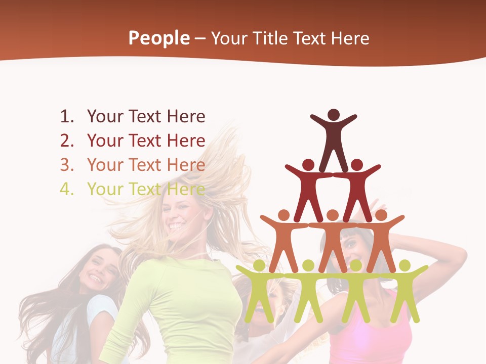 Group Tempting Blonde PowerPoint Template