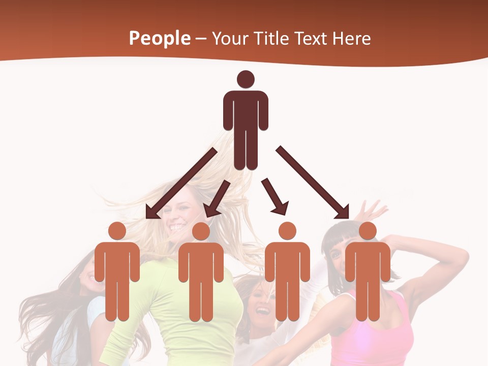 Group Tempting Blonde PowerPoint Template
