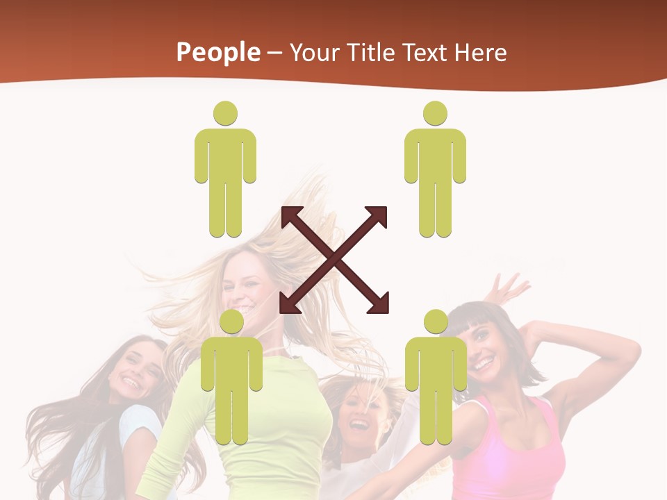 Group Tempting Blonde PowerPoint Template