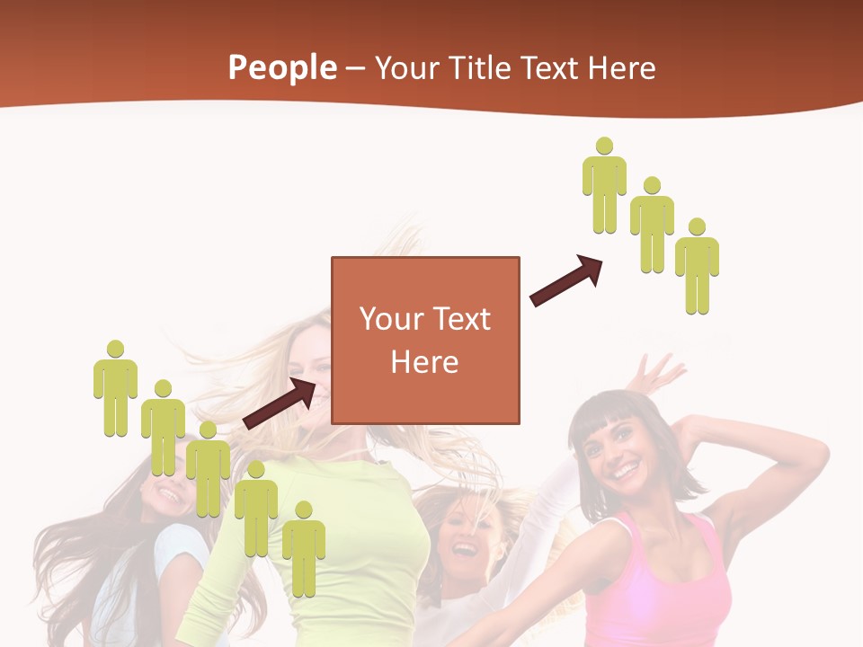 Group Tempting Blonde PowerPoint Template