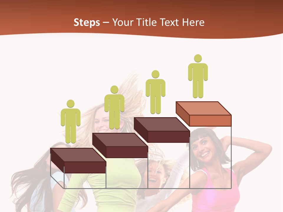 Group Tempting Blonde PowerPoint Template