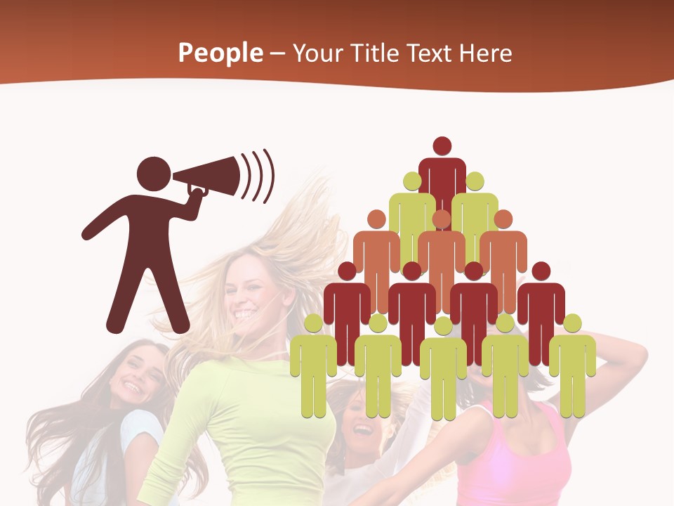 Group Tempting Blonde PowerPoint Template