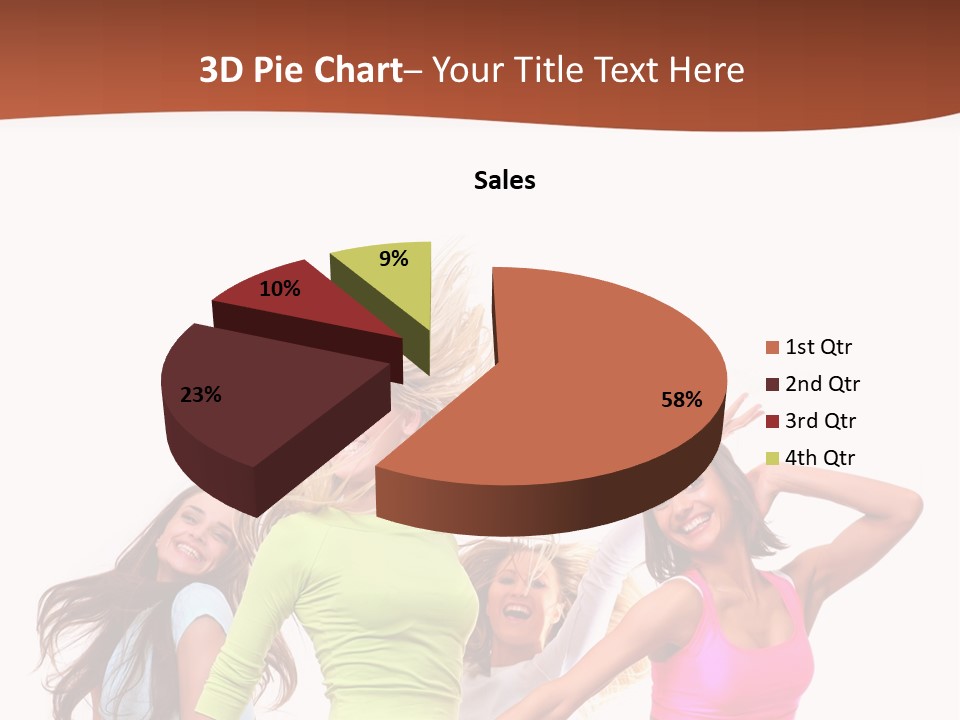 Group Tempting Blonde PowerPoint Template
