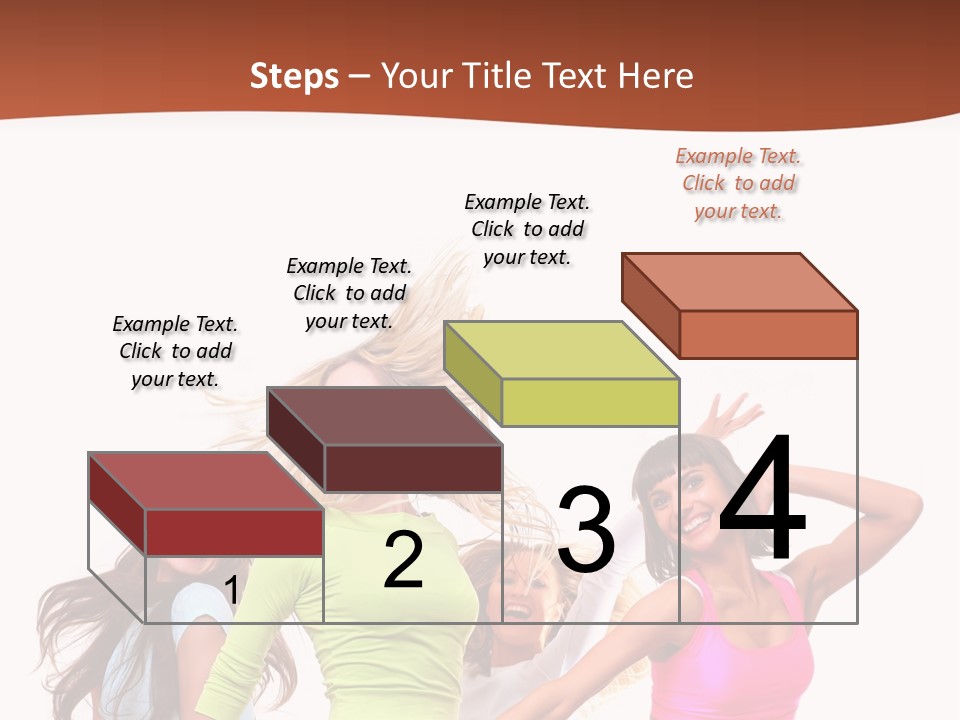 Group Tempting Blonde PowerPoint Template
