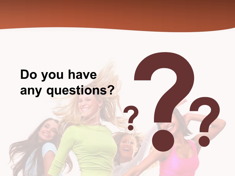 Group Tempting Blonde PowerPoint Template