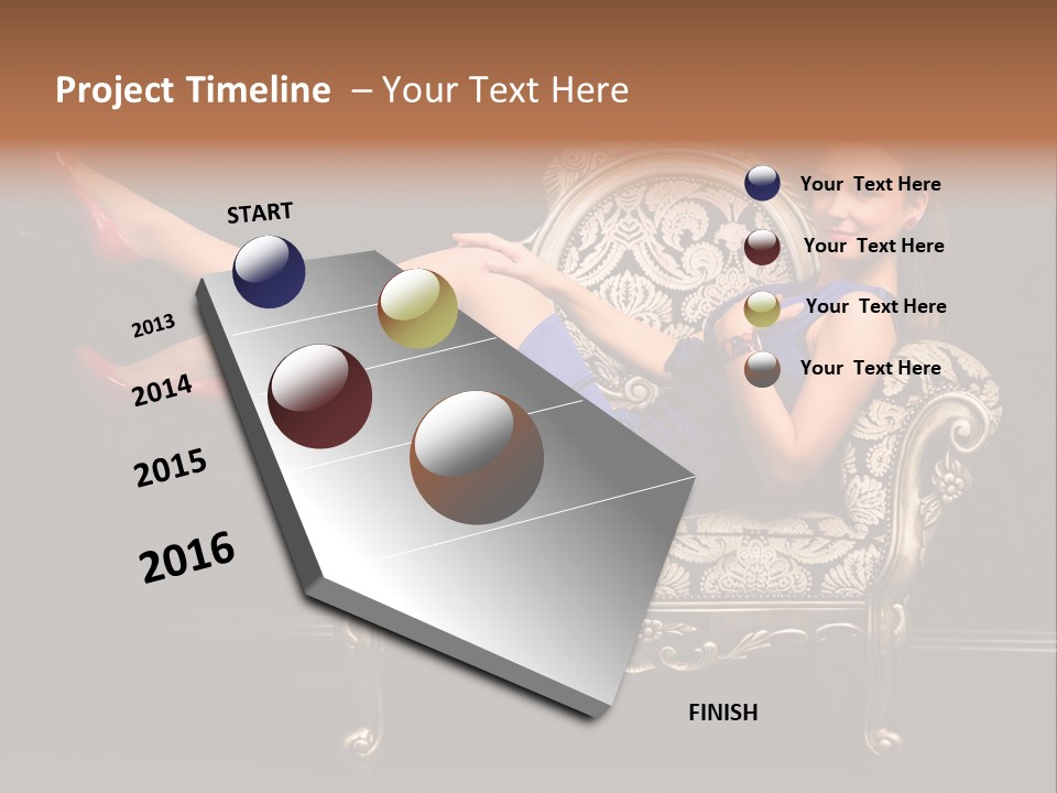 Retrostyled Revival Red PowerPoint Template