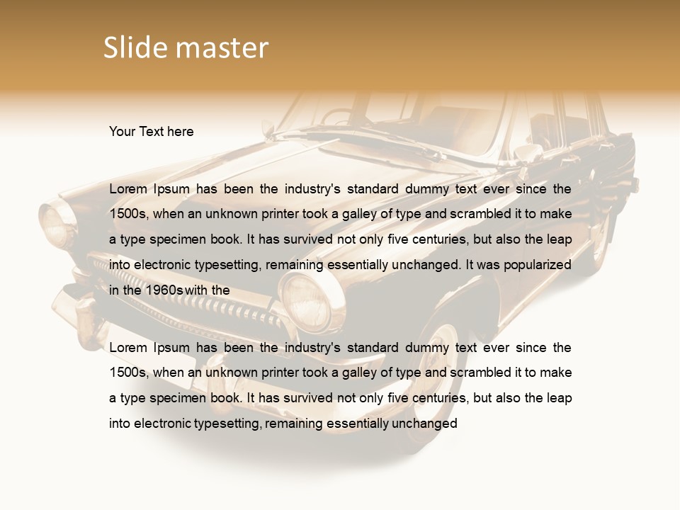 Wheels Cabriolet Transportation PowerPoint Template