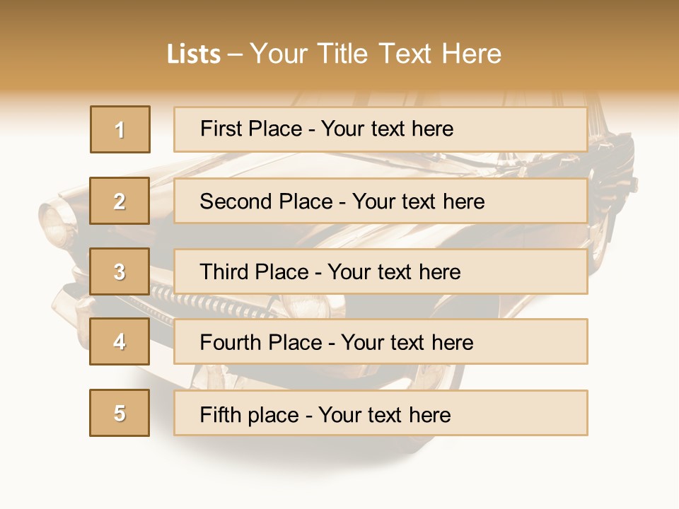 Wheels Cabriolet Transportation PowerPoint Template