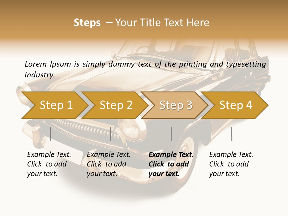 Wheels Cabriolet Transportation PowerPoint Template