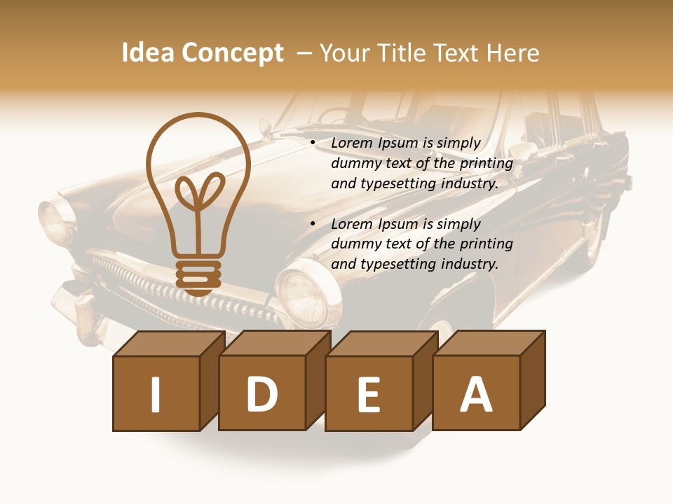 Wheels Cabriolet Transportation PowerPoint Template