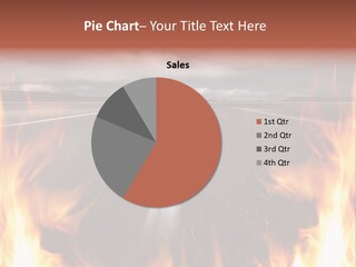 A Road With A Lot Of Fire On It PowerPoint Template