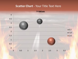A Road With A Lot Of Fire On It PowerPoint Template