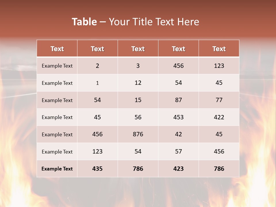 A Road With A Lot Of Fire On It PowerPoint Template