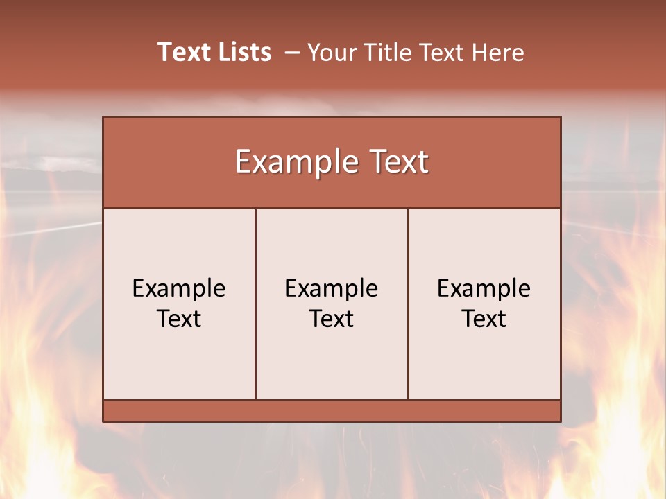 A Road With A Lot Of Fire On It PowerPoint Template