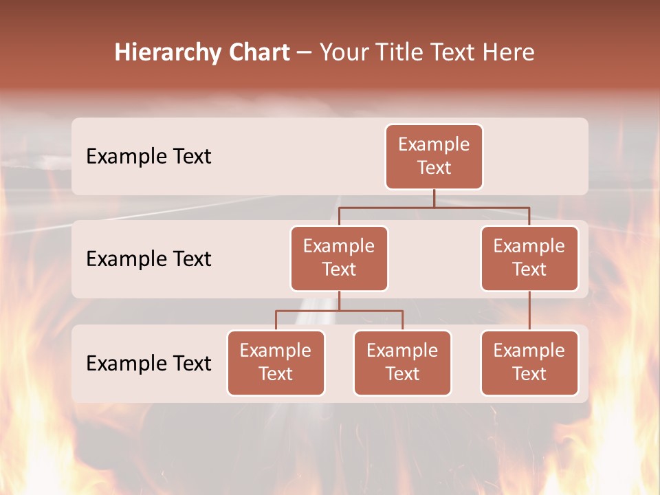 A Road With A Lot Of Fire On It PowerPoint Template