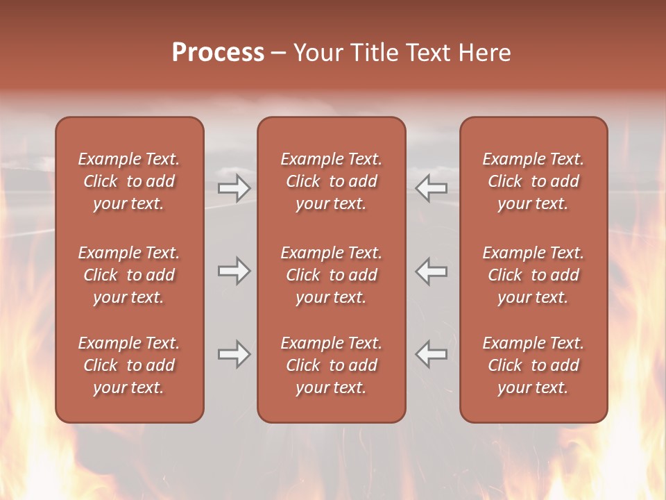 A Road With A Lot Of Fire On It PowerPoint Template